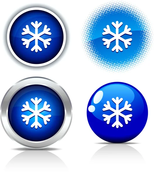 Snowflake buttons. — Stock Vector