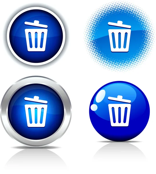 Recycle bin buttons. — Stock Vector