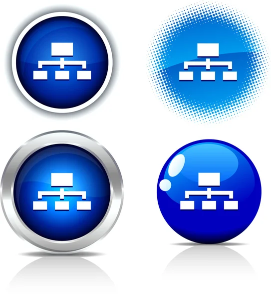 Network buttons. — Stock Vector