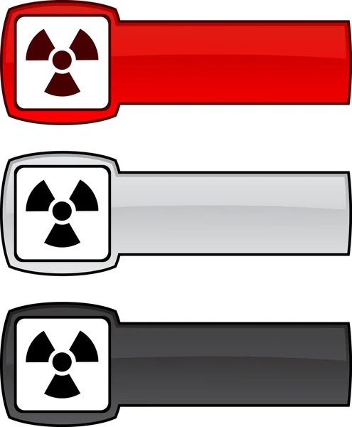 Botón de radiación . — Vector de stock