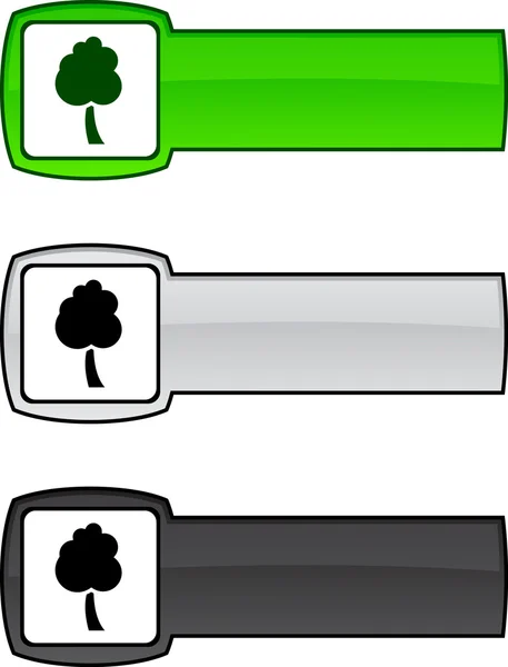 Bouton arbre . — Image vectorielle