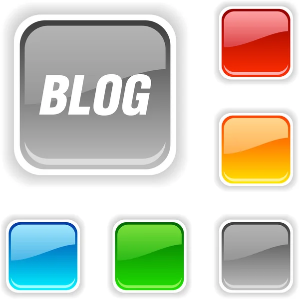 Blog knop. — Stockvector