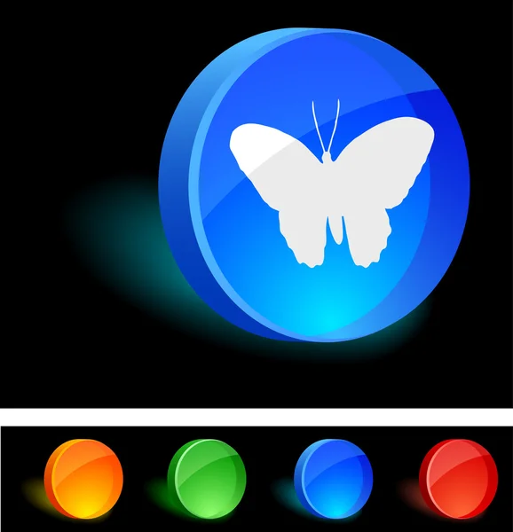Icône papillon . — Image vectorielle