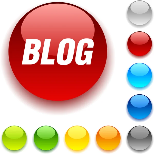 Blog knop. — Stockvector