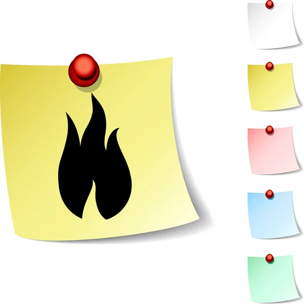 Oheň ikona. — Stockový vektor