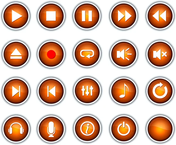 Player buttons. — Stock Vector