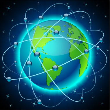 Communication Earth - America. clipart