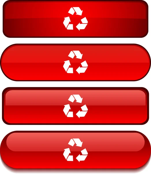 Ensemble de boutons de recyclage . — Image vectorielle