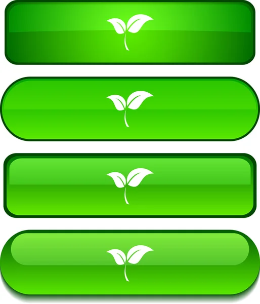 Conjunto de botões ecológicos . —  Vetores de Stock