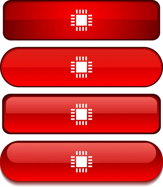 Conjunto de botones Cpu . — Vector de stock