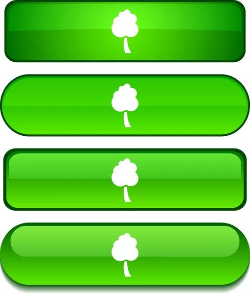 Tree button set. — Stock Vector