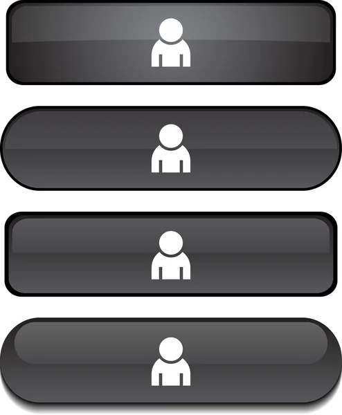 Conjunto de botões Pessoa . — Vetor de Stock