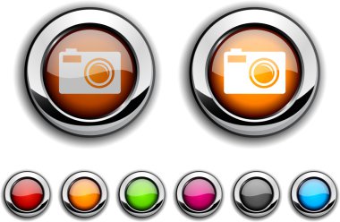 Photo button. clipart