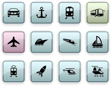 Transport dim icons. clipart