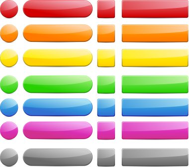 Color blank buttons. clipart