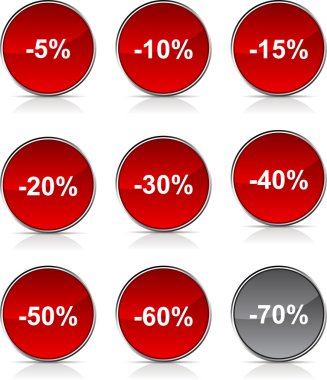 Discount icons. clipart