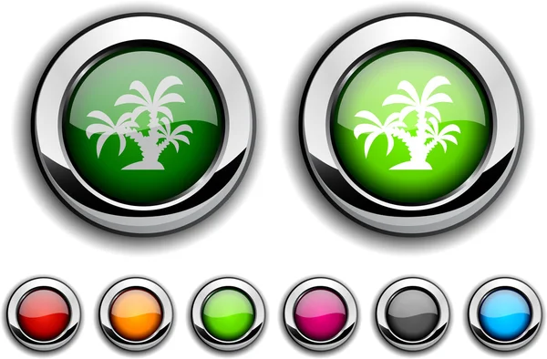 Tropical button. — Stock Vector