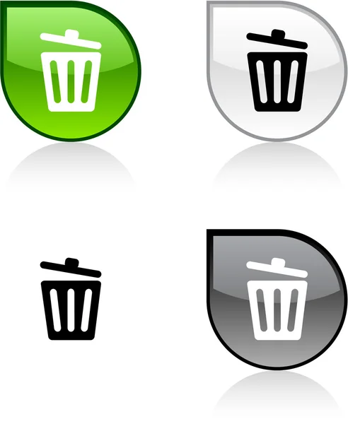 Κουμπί κάδο ανακύκλωσης. — Διανυσματικό Αρχείο
