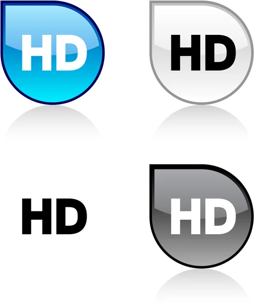 HD button. — Stock Vector