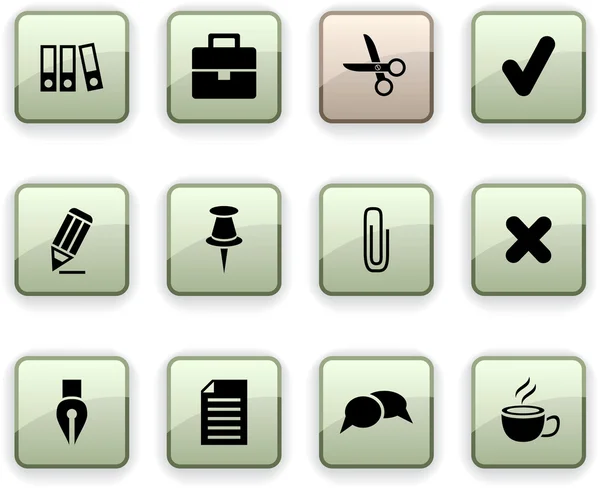 Office dim icons. — Stock Vector