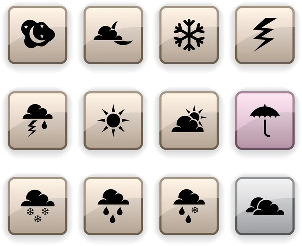 Weather dim icons. — Stock Vector