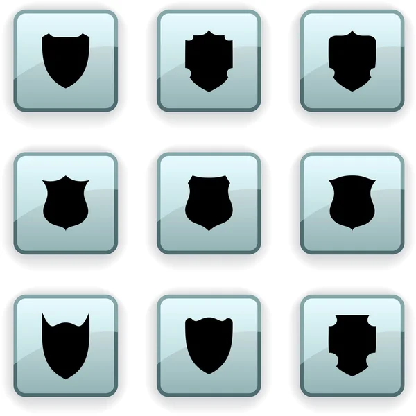 Shield dim icons. — Stock Vector