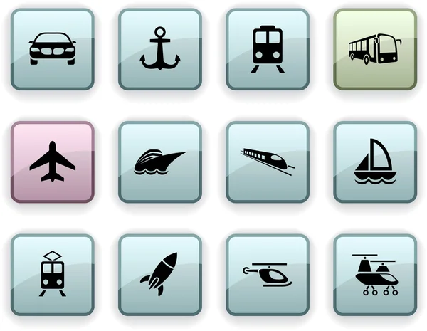 Transport dim icons. — Stock Vector
