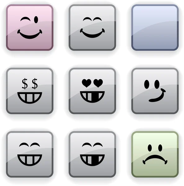 Icônes dim Smiley . — Image vectorielle