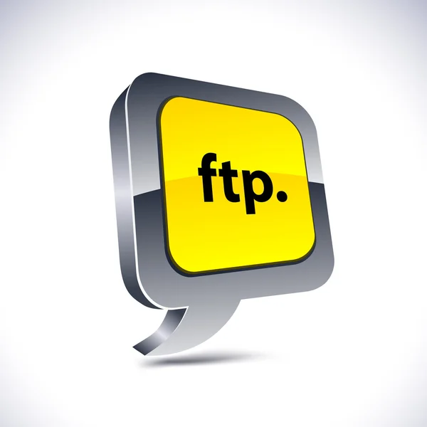 FTP botão balão 3d . —  Vetores de Stock