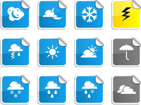 Weather stickers. — Stock Vector
