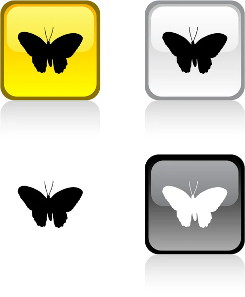 Botón mariposa . — Archivo Imágenes Vectoriales