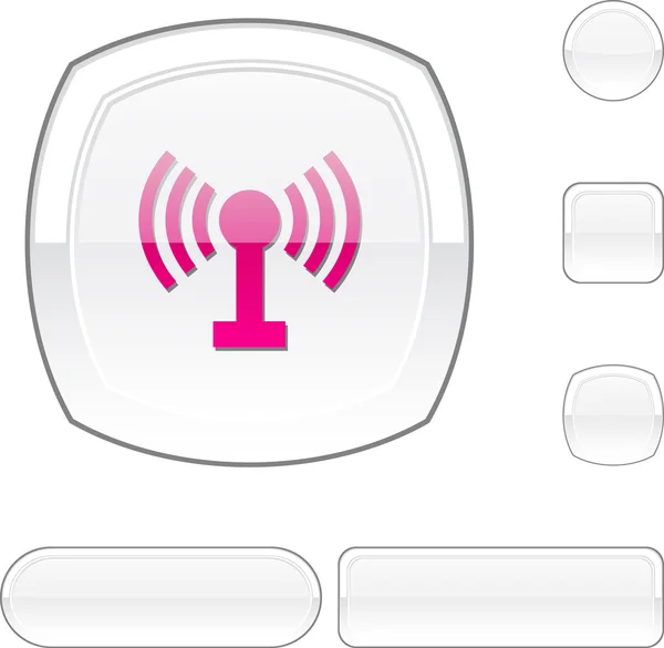 Radio bouton blanc . — Image vectorielle