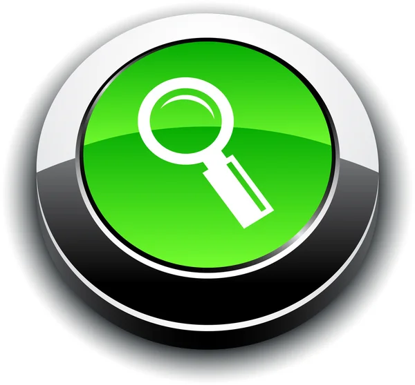 Αναζήτηση 3d στρογγυλό κουμπί. — Διανυσματικό Αρχείο