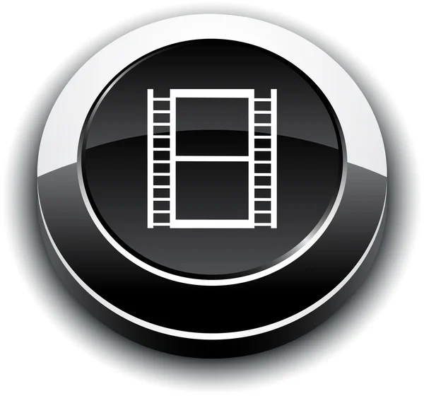 Bioscoop 3D-ronde knop. — Stockvector