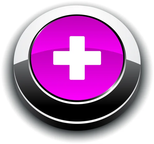 スイス連邦共和国 3 d の丸いボタン. — ストックベクタ
