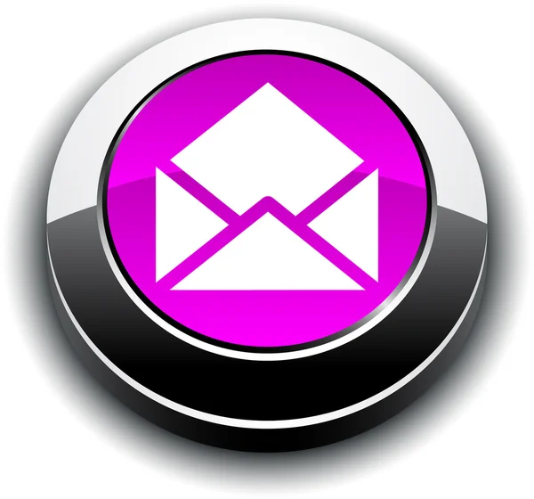 E-mail bouton rond 3d . — Image vectorielle