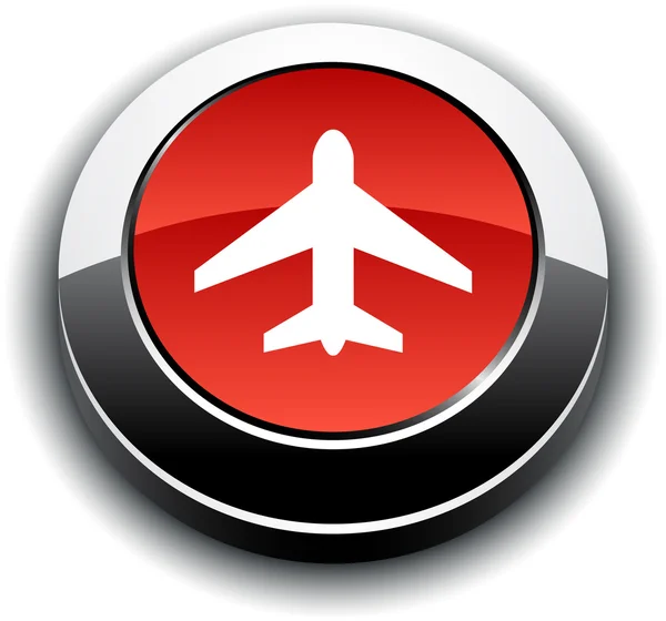 Aeronaves 3d botão redondo . —  Vetores de Stock
