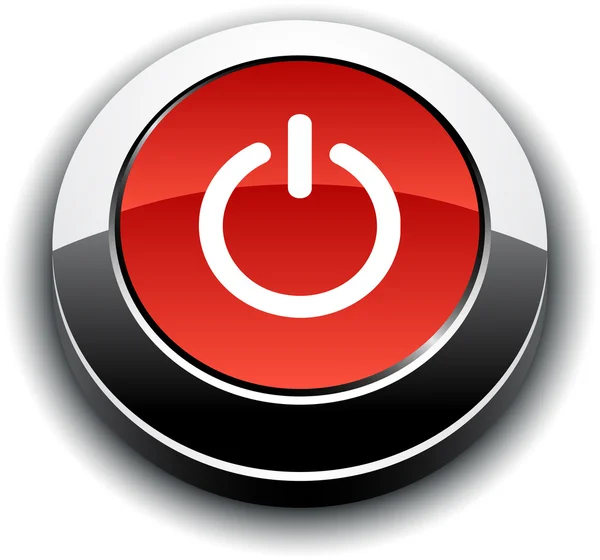 Commutateur bouton rond 3d . — Image vectorielle