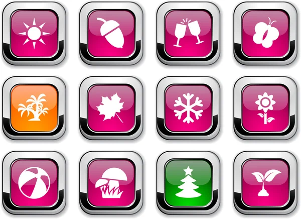 Seasons icons. — Stock Vector
