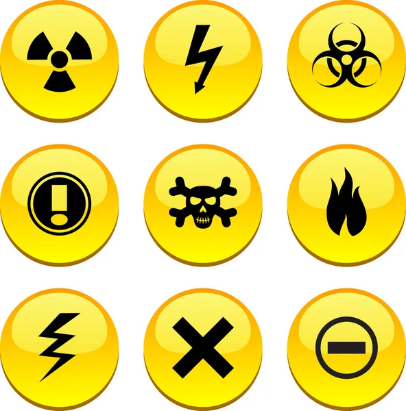 Warning icons. — Stock Vector