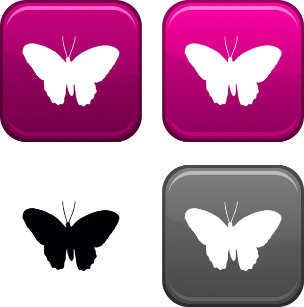Butterfly button. — Stock Vector
