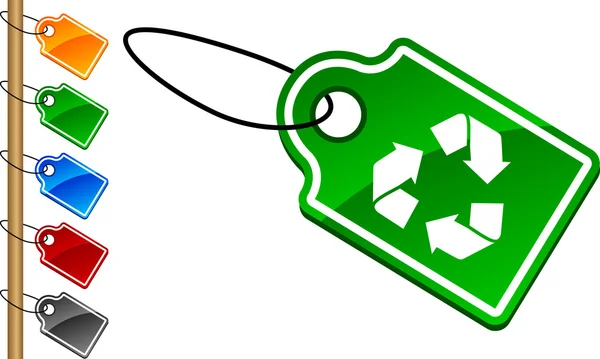 Recycling-Tags. — Stockvektor