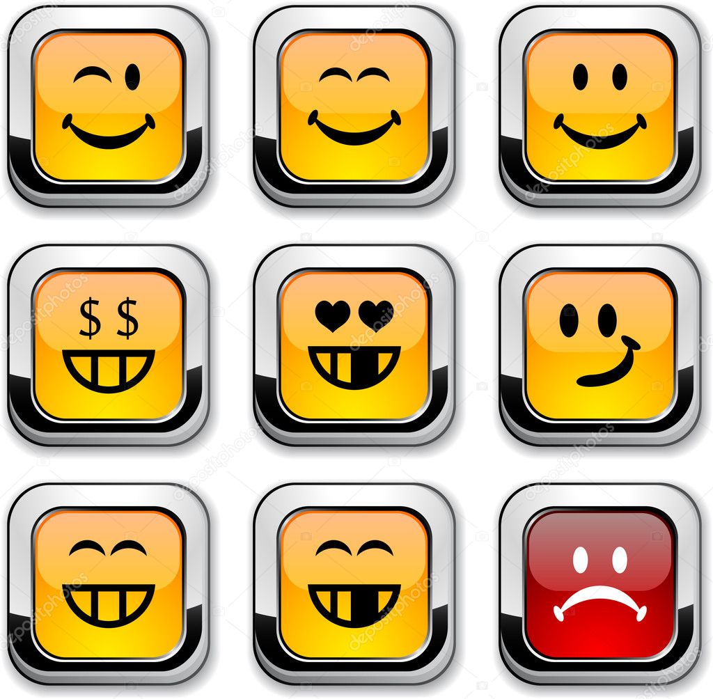 Smiley icons. Stock Vector by ©Maxborovkov 5368166