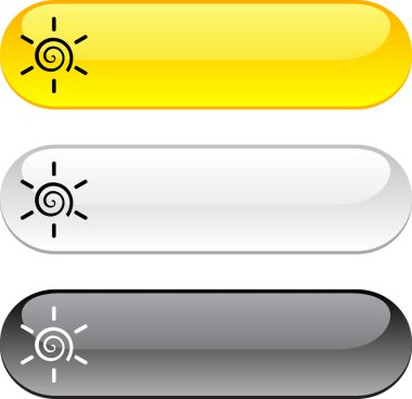 Sun button. clipart