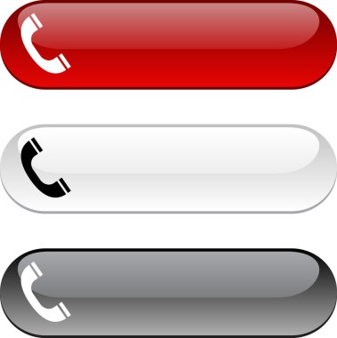 Telephone button. clipart