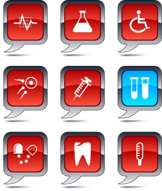 Medical balloon icons.