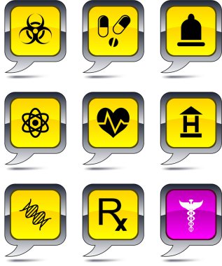 Medical balloon icons.