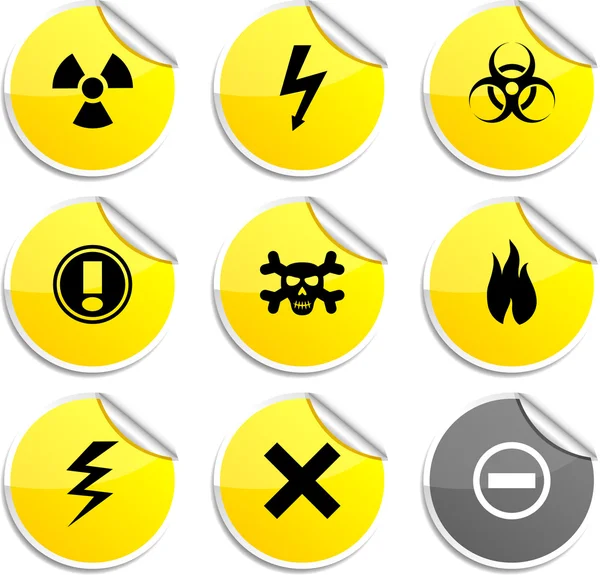 Warning stickers. — Stockový vektor