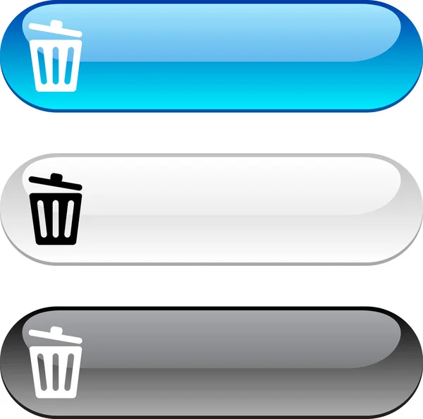 Recycle bin button. — Stock Vector