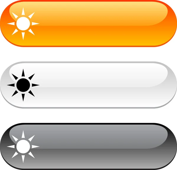 Sun button. — Stock Vector
